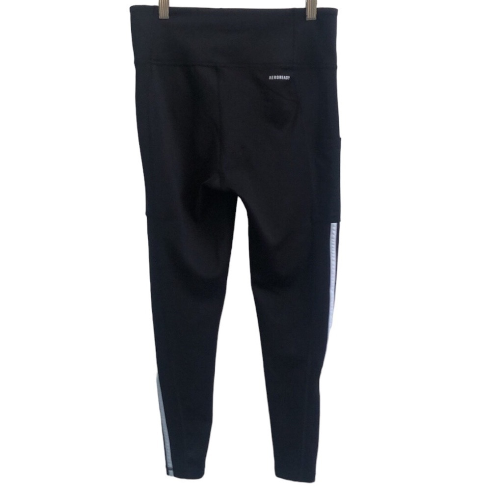 Adidas Aeroready Primegreen Leggings Black Size Medium - Picture 3 of 13